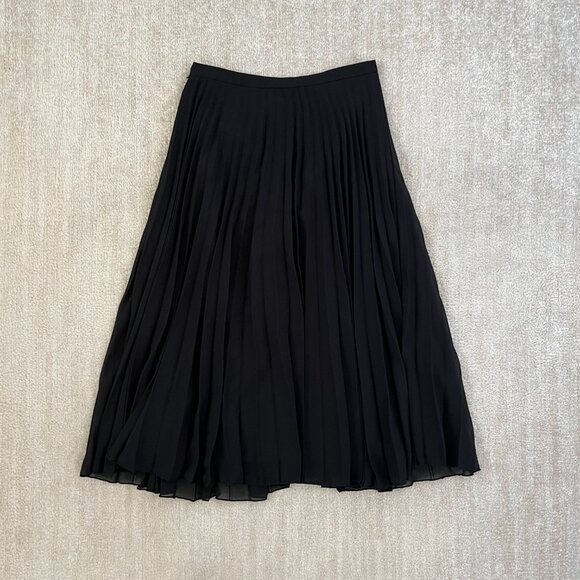 ASOS Black Pleated Midi Skirt - Picture 4 of 8